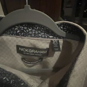 Light gray XXL casual shirt by Nick Graham NWT non-smoking home